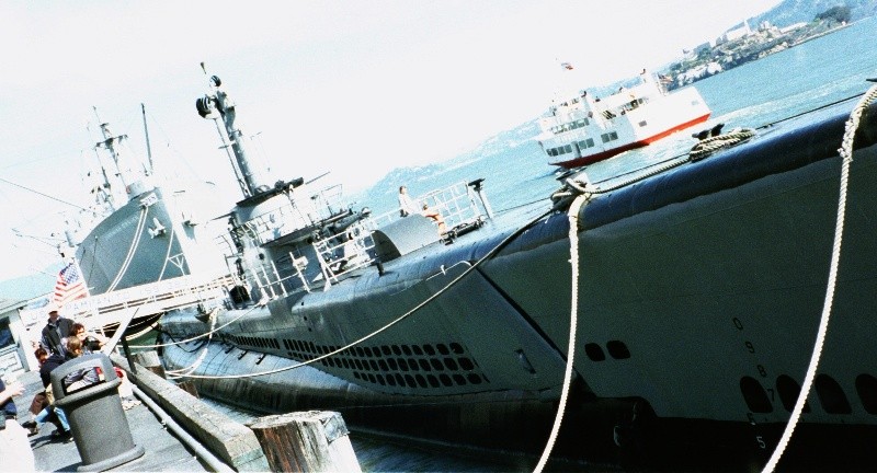 Submarine docked near Fisherman's Wharf