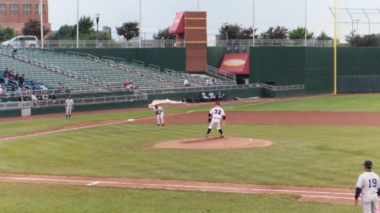 The First Pitch, a strike. Prior had 5 strikeouts in just 3 innings.