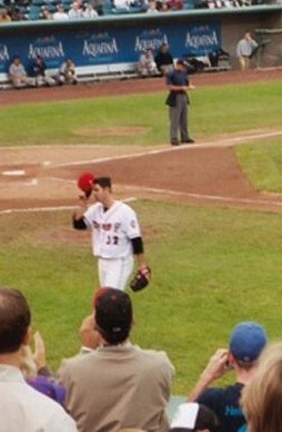 Close-up of Mark Prior's curtain call