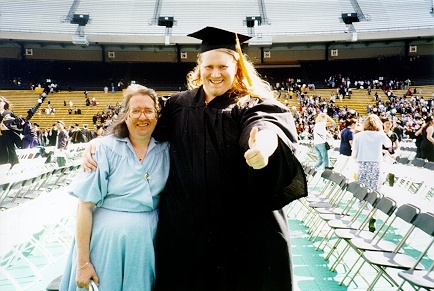 My mom was so happy to see me get my degree. And as you can see, so was I.